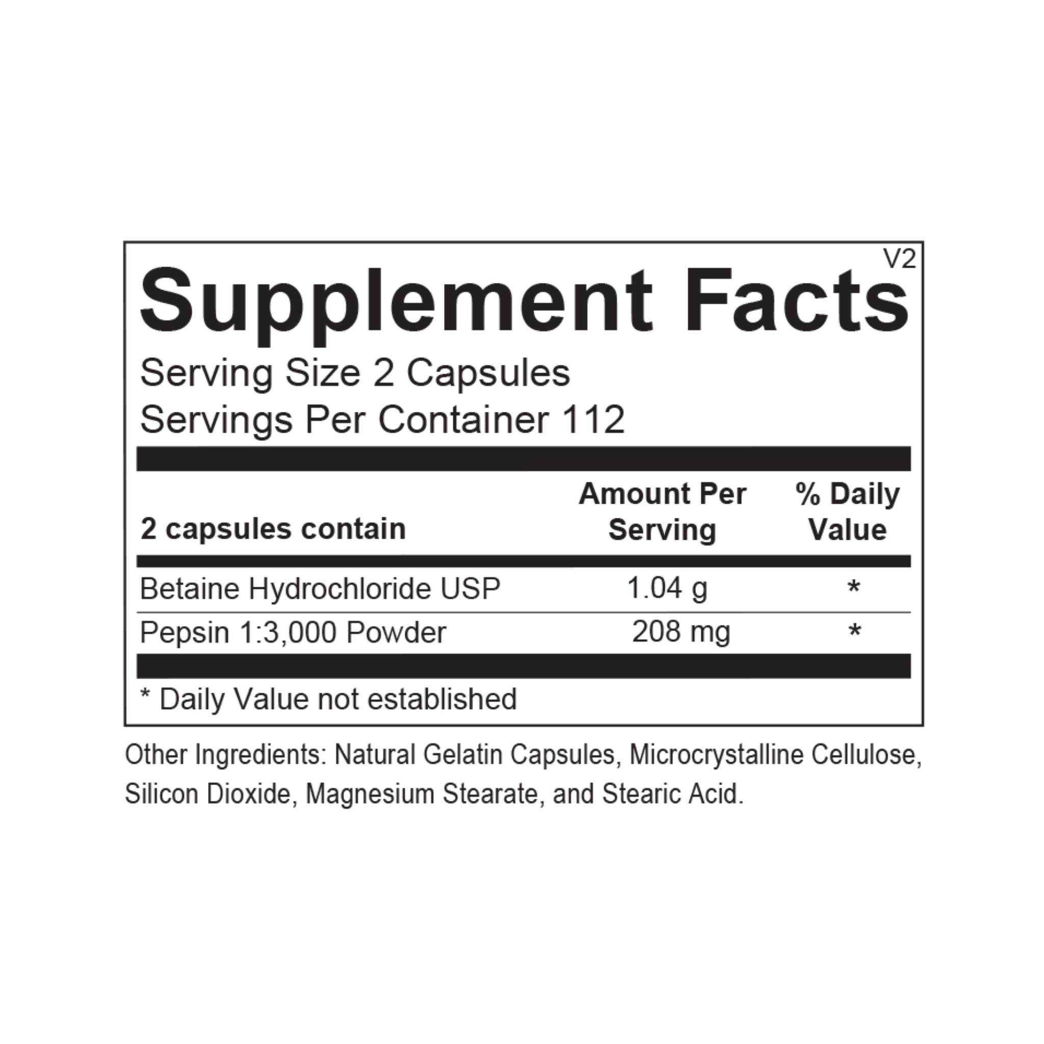 Ortho Molecular Betaine & Pepsin